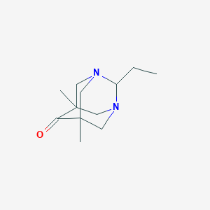 molecular formula C12H20N2O B188447 1,3-Diazatricyclo(3.3.1.1(sup 3,7))decan-6-one, 5,7-dimethyl-2-ethyl- CAS No. 108790-71-2