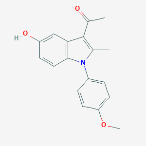 molecular formula C18H17NO3 B188454 1-[5-Hydroxy-1-(4-methoxy-phenyl)-2-methyl-1H-indol-3-yl]-ethanone CAS No. 5546-17-8