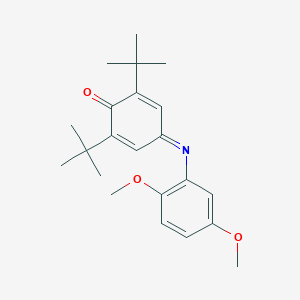 molecular formula C22H29NO3 B188464 2,6-Ditert-butyl-4-(2,5-dimethoxyphenyl)iminocyclohexa-2,5-dien-1-one CAS No. 5813-75-2