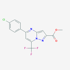 B188496 Methyl 5-(4-chlorophenyl)-7-(trifluoromethyl)pyrazolo[1,5-a]pyrimidine-2-carboxylate CAS No. 5834-71-9