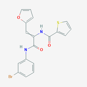 N-[(E)-1-[(3-Bromophenyl)carbamoyl]-2-(2-furyl)ethenyl]thiophene-2-carboxamide