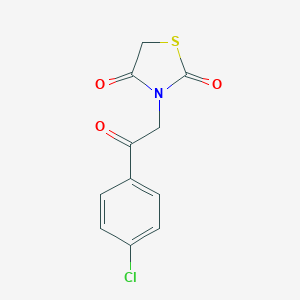 molecular formula C11H8ClNO3S B188500 3-[2-(4-Chlorophenyl)-2-oxoethyl]-1,3-thiazolidine-2,4-dione CAS No. 131554-52-4