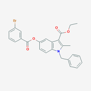 molecular formula C26H22BrNO4 B188502 ethyl 1-benzyl-5-[(3-bromobenzoyl)oxy]-2-methyl-1H-indole-3-carboxylate CAS No. 4608-97-3
