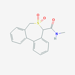 molecular formula C16H15NO3S B188509 N-Methyl-6,6-dioxido-5,7-dihydrodibenzo(c,e)thiepin-5-carboxamide CAS No. 110129-24-3
