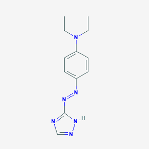 molecular formula C12H16N6 B188510 Benzenamine, N,N-diethyl-4-(1H-1,2,4-triazol-3-ylazo)- CAS No. 26903-94-6