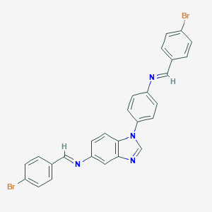 molecular formula C27H18Br2N4 B188511 1-(4-bromophenyl)-N-[4-[5-[(4-bromophenyl)methylideneamino]benzimidazol-1-yl]phenyl]methanimine CAS No. 5568-16-1