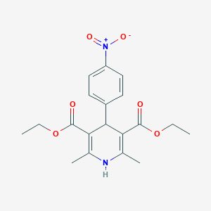 molecular formula C19H22N2O6 B188571 Diethyl 2,6-dimethyl-4-(4-nitrophenyl)-1,4-dihydropyridine-3,5-dicarboxylate CAS No. 21881-54-9