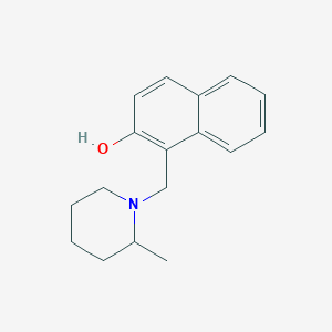 molecular formula C17H21NO B188580 1-[(2-Methylpiperidin-1-yl)methyl]naphthalen-2-ol CAS No. 108975-37-7
