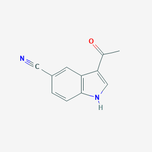 molecular formula C11H8N2O B188582 Indole-5-carbonitrile, 3-acetyl- CAS No. 17380-19-7