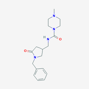 molecular formula C18H26N4O2 B188583 4-(N-Methylpiperazinyl-carbonylaminomethyl)-1-benzylpyrrolidin-2-one CAS No. 103295-58-5