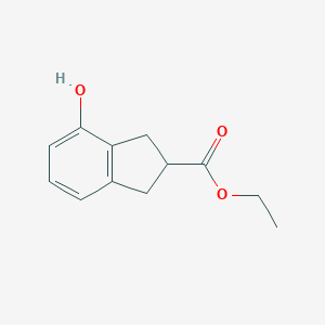 molecular formula C12H14O3 B188595 Ethyl 4-hydroxy-2,3-dihydro-1h-indene-2-carboxylate CAS No. 136191-20-3