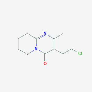 molecular formula C11H15ClN2O B018860 3-(2-Chloroethyl)-2-methyl-6,7,8,9-tetrahydro-4h-pyrido[1,2-a]pyrimidin-4-one CAS No. 63234-80-0
