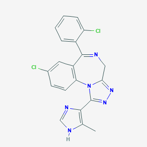 8-Chloro-6-(2-chlorophenyl)-1-(5-methyl-4-imidazolyl)-4H-s-triazolo(4,3-a)-1,4-benzodiazepine