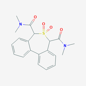 molecular formula C20H22N2O4S B188602 N,N,N',N'-Tetramethyl-6,6-dioxido-5,7-dihydrodibenzo(c,e)thiepin-5,7-dicarboxamide CAS No. 110129-25-4