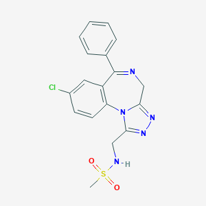 molecular formula C18H16ClN5O2S B188604 Methanesulfonamide, N-((8-chloro-6-phenyl-4H-(1,2,4)triazolo(4,3-a)(1,4)benzodiazepin-1-yl)methyl)- CAS No. 117267-39-7