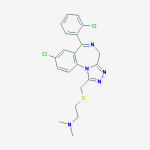 Ethanamine, 2-(((8-chloro-6-(2-chlorophenyl)-4H-(1,2,4)triazolo(4,3-a)(1,4)benzodiazepin-1-yl)methyl)thio)-N,N-dimethyl-