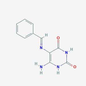 6-Amino-5-(benzylideneamino)pyrimidine-2,4-diol