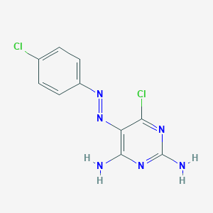 6-Chloro-5-[(e)-(4-chlorophenyl)diazenyl]pyrimidine-2,4-diamine