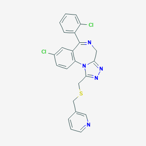 4H-(1,2,4)Triazolo(4,3-a)(1,4)benzodiazepine, 8-chloro-6-(2-chlorophenyl)-1-(((3-pyridinylmethyl)thio)methyl)-