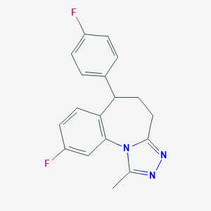 molecular formula C18H15F2N3 B188621 9-fluoro-6-(4-fluorophenyl)-1-methyl-5,6-dihydro-4H-[1,2,4]triazolo[4,3-a][1]benzazepine CAS No. 77796-09-9