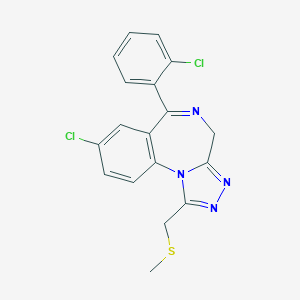 4H-(1,2,4)Triazolo(4,3-a)(1,4)benzodiazepine, 8-chloro-6-(2-chlorophenyl)-1-((methylthio)methyl)-