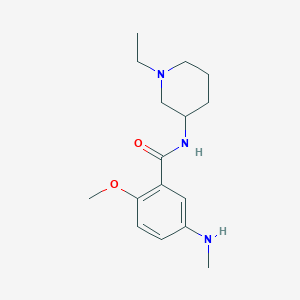 molecular formula C16H25N3O2 B188626 N-(1-Ethyl-3-piperidinyl)-2-methoxy-5-(methylamino)benzamide CAS No. 130260-02-5