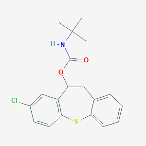 molecular formula C19H20ClNO2S B188648 (3-chloro-5,6-dihydrobenzo[b][1]benzothiepin-5-yl) N-tert-butylcarbamate CAS No. 69195-76-2