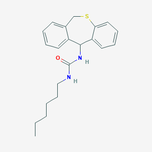 molecular formula C21H26N2OS B188651 Urea, N-(6,11-dihydrodibenzo(b,e)thiepin-11-yl)-N'-hexyl- CAS No. 74797-26-5
