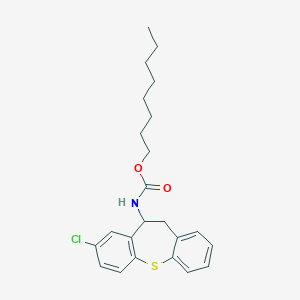 molecular formula C23H28ClNO2S B188653 octyl N-(3-chloro-5,6-dihydrobenzo[b][1]benzothiepin-5-yl)carbamate CAS No. 69206-90-2