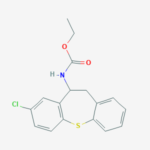 molecular formula C17H16ClNO2S B188657 8-Chloro-10-(ethoxycarbonylamino)-10,11-dihydrodibenzo(b,f)thiepin CAS No. 69195-61-5