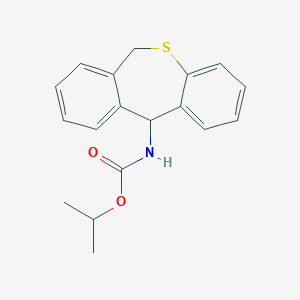 molecular formula C18H19NO2S B188661 Isopropyl (6,11-dihydrodibenzo(b,e)thiepin-11-yl)carbamate CAS No. 74797-19-6