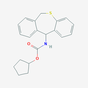 molecular formula C20H21NO2S B188666 Cyclopentyl (6,11-dihydrodibenzo(b,e)thiepin-11-yl)carbamate CAS No. 74797-22-1