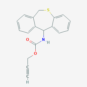 molecular formula C18H15NO2S B188671 2-Propynyl (6,11-dihydrodibenzo(b,e)thiepin-11-yl)carbamate CAS No. 74797-21-0