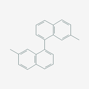 molecular formula C22H18 B188678 1,1'-Binaphthalene, 7,7'-dimethyl- CAS No. 34003-80-0