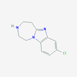 molecular formula C11H12ClN3 B188714 8-chloro-2,3,4,5-tetrahydro-1H-[1,4]diazepino[1,7-a]benzimidazole CAS No. 135875-11-5