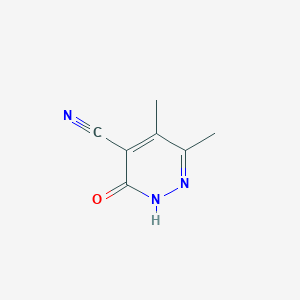 molecular formula C7H7N3O B188744 5,6-Dimethyl-3-oxo-2,3-dihydropyridazine-4-carbonitrile CAS No. 40380-36-7