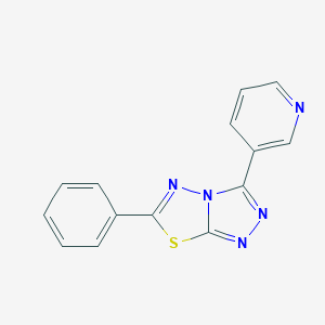 molecular formula C14H9N5S B188752 6-Phenyl-3-pyridin-3-yl-[1,2,4]triazolo[3,4-b][1,3,4]thiadiazole CAS No. 160427-36-1