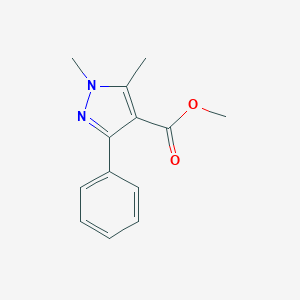 molecular formula C13H14N2O2 B188760 Methyl 1,5-dimethyl-3-phenylpyrazole-4-carboxylate CAS No. 90145-26-9