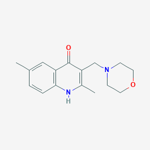 B188761 2,6-Dimethyl-3-(morpholin-4-ylmethyl)quinolin-4-ol CAS No. 385394-26-3