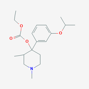 molecular formula C19H29NO4 B188766 Carbonic acid, 1,3-dimethyl-4-[3-(1-methylethoxy)phenyl]-4-piperidinyl ethyl ester CAS No. 149541-62-8