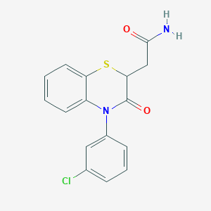 molecular formula C16H13ClN2O2S B188769 N-(3-Chlorophenyl)-2-(3-oxo-3,4-dihydro-2H-1,4-benzothiazin-2-yl)acetamide CAS No. 106691-40-1