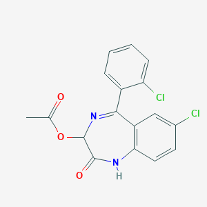 molecular formula C17H12Cl2N2O3 B188778 醋酸劳拉西泮 CAS No. 2848-96-6