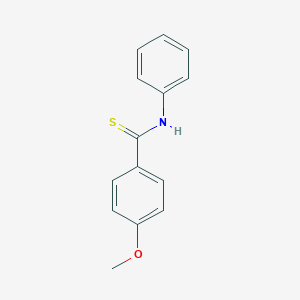 molecular formula C14H13NOS B188789 Benzenecarbothioamide, 4-methoxy-N-phenyl- CAS No. 26060-23-1