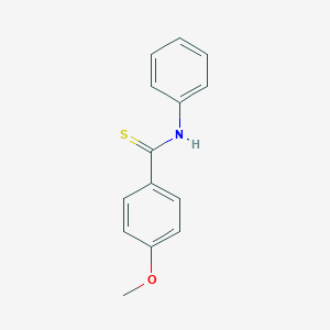 molecular formula C14H13NOS B188789 4-methoxy-N-phenylbenzenecarbothioamide CAS No. 26060-23-1