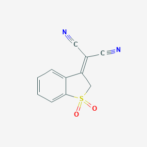 molecular formula C11H6N2O2S B188849 2-(1,1-Dioxo-1-benzothiophen-3-ylidene)propanedinitrile CAS No. 74228-25-4