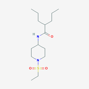 molecular formula C15H30N2O3S B188862 Pentanamide, N-(1-(ethylsulfonyl)-4-piperidinyl)-2-propyl- CAS No. 128960-12-3