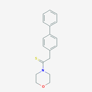 molecular formula C18H19NOS B188865 1-Morpholin-4-yl-2-(4-phenylphenyl)ethanethione CAS No. 5428-57-9