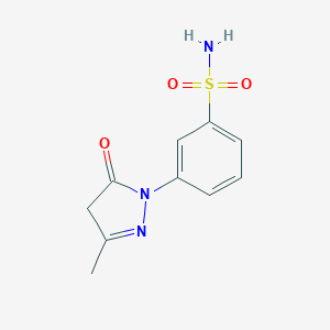 molecular formula C10H11N3O3S B188871 3-(3-Methyl-5-oxo-4,5-dihydro-1H-pyrazol-1-yl)benzenesulfonamide CAS No. 89-29-2