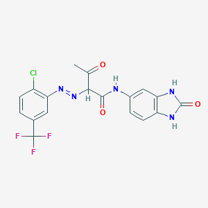 molecular formula C18H13ClF3N5O3 B188873 2-[[2-Chloro-5-(trifluoromethyl)phenyl]azo]-N-(2,3-dihydro-2-oxo-1H-benzimidazol-5-yl)-3-oxobutyramide CAS No. 68399-99-5