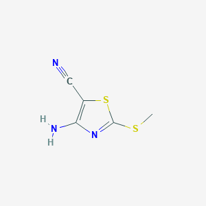 molecular formula C5H5N3S2 B188920 4-Amino-2-(methylthio)thiazole-5-carbonitrile CAS No. 39736-28-2